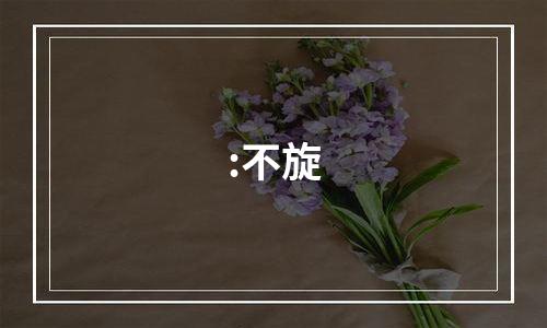 :不旋