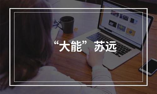 “大能”苏远
