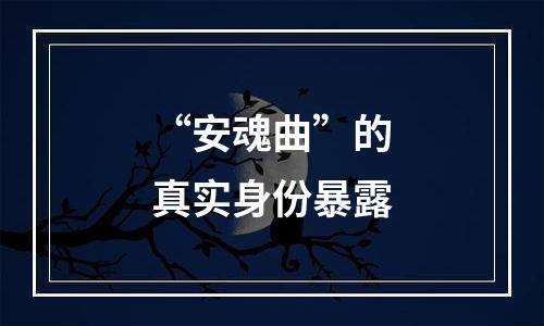 “安魂曲”的真实身份暴露