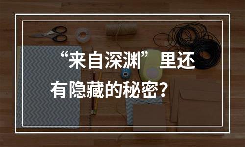 “来自深渊”里还有隐藏的秘密？