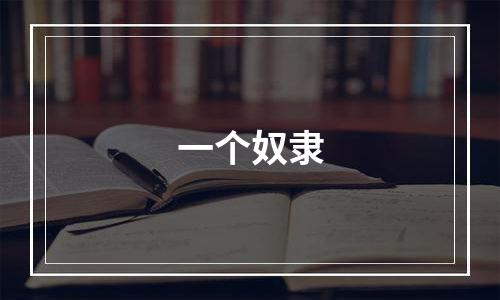 一个奴隶