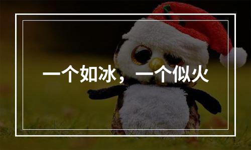 一个如冰，一个似火