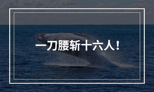 一刀腰斩十六人！