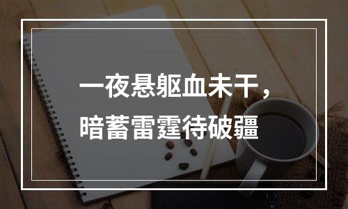 一夜悬躯血未干，暗蓄雷霆待破疆