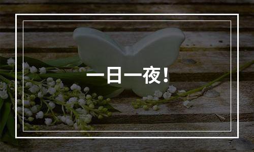 一日一夜！