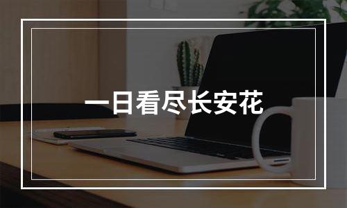 一日看尽长安花