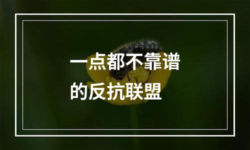 一点都不靠谱的反抗联盟