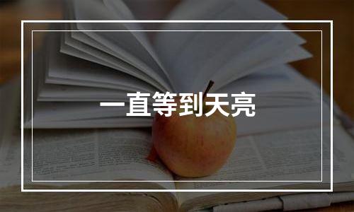 一直等到天亮