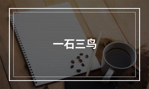 一石三鸟