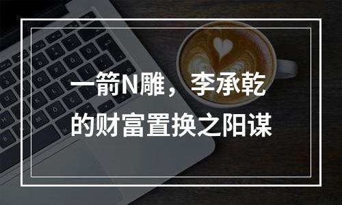 一箭N雕，李承乾的财富置换之阳谋