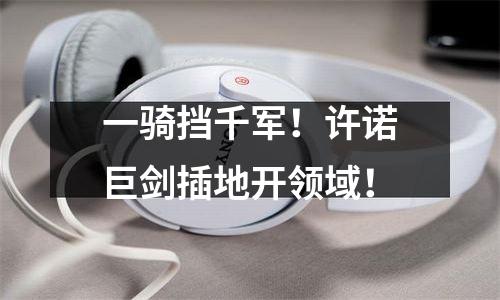 一骑挡千军！许诺巨剑插地开领域！