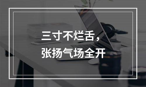三寸不烂舌，张扬气场全开