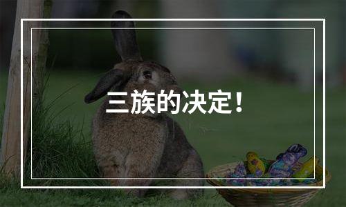 三族的决定！