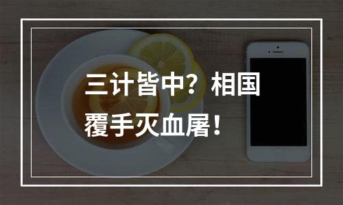 三计皆中？相国覆手灭血屠！