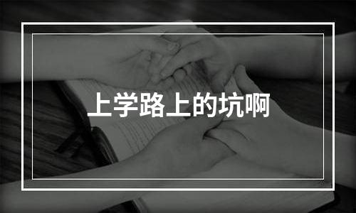 上学路上的坑啊