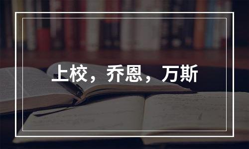 上校，乔恩，万斯