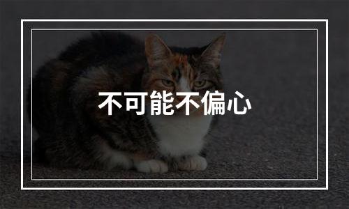 不可能不偏心