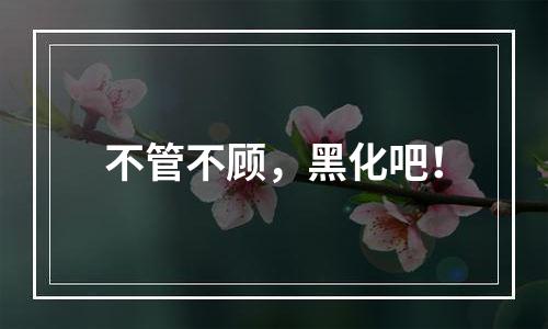 不管不顾，黑化吧！