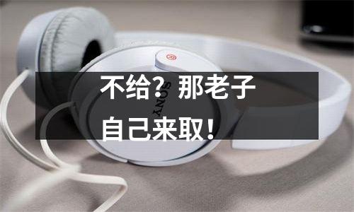 不给？那老子自己来取！