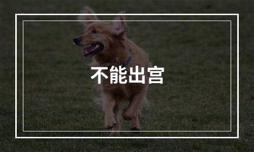 不能出宫