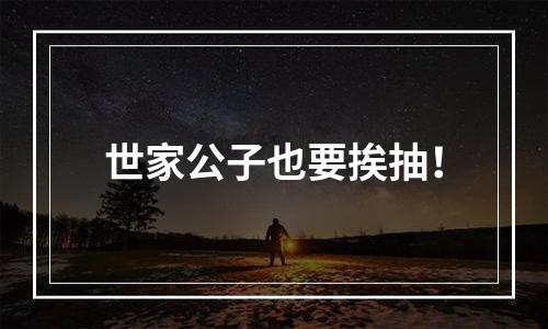世家公子也要挨抽！