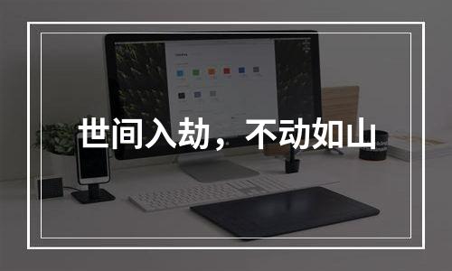 世间入劫，不动如山