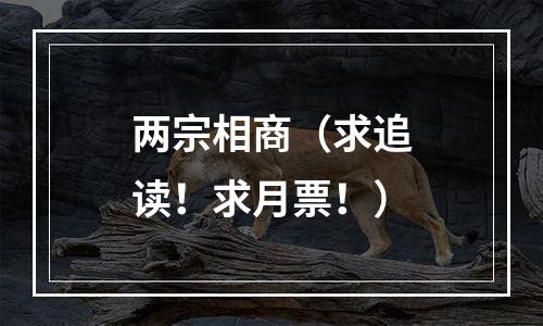 两宗相商（求追读！求月票！）