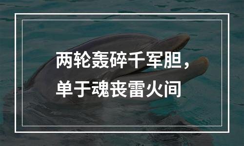 两轮轰碎千军胆，单于魂丧雷火间