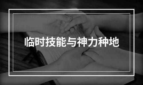 临时技能与神力种地