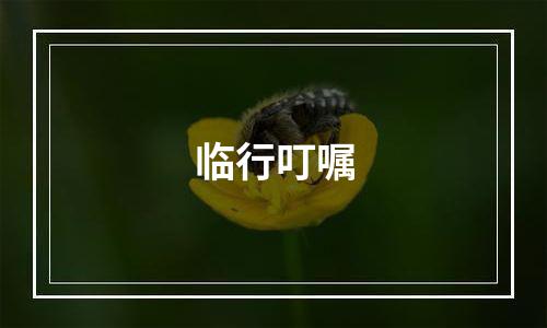 临行叮嘱