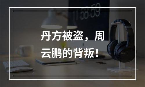 丹方被盗，周云鹏的背叛！