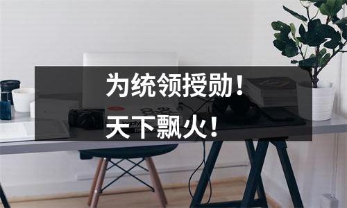 为统领授勋！天下飘火！