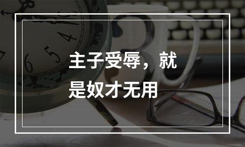 主子受辱，就是奴才无用