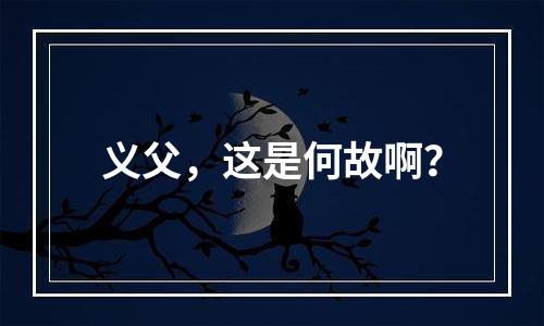 义父，这是何故啊？