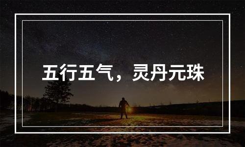 五行五气，灵丹元珠