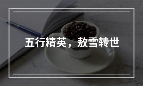五行精英，敖雪转世