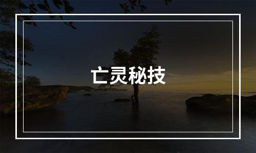 亡灵秘技