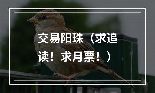 交易阳珠（求追读！求月票！）