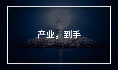 产业，到手