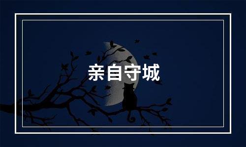 亲自守城