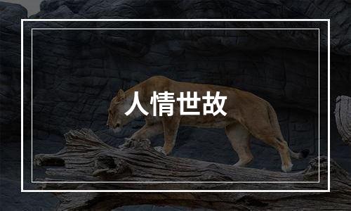 人情世故
