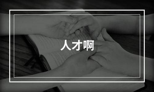 人才啊