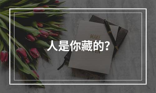 人是你藏的？