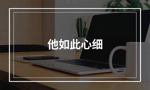 他如此心细