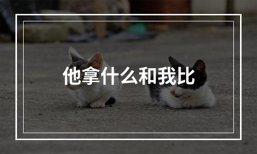 他拿什么和我比
