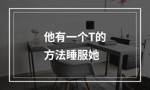 他有一个T的方法睡服她