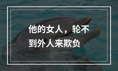 他的女人，轮不到外人来欺负
