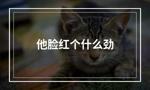 他脸红个什么劲