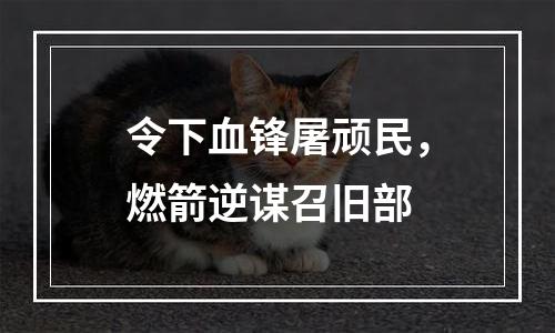 令下血锋屠顽民，燃箭逆谋召旧部