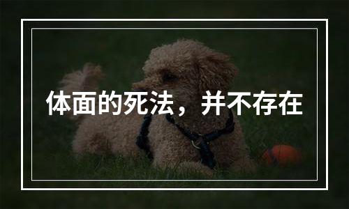 体面的死法，并不存在